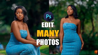 How to Edit Many Photos in Photoshop [upl. by Eitisahc]