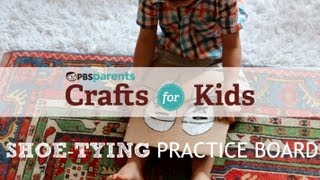 DIY ShoeTying Board  Crafts for Kids  PBS KIDS for Parents [upl. by Nauqas]