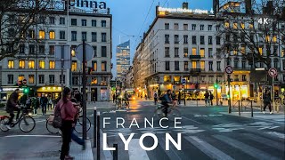 Lyon One of the best cities in France 🇫🇷 Walking Tour  4K HDR [upl. by Hernardo763]