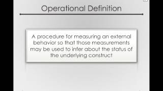 Constructs and Operational Definitions Module 1 1c 22 [upl. by Moser]