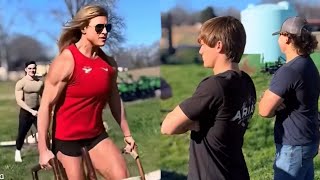 Female Bodybuilders INSTANTLY REGRET Challenging 16 Year Old Farmers [upl. by Ladnyc]