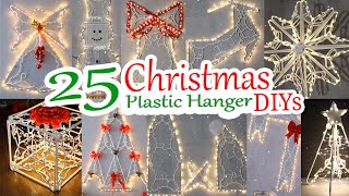 25 DIY Christmas Decoration Ideas with Plastic Hanger  Christmas 2024 [upl. by Irehs34]