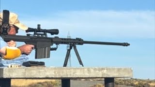 Barrett M82A1  1990s version  firing a sighter shot to confirm my 1000 yard settings [upl. by Ormond]