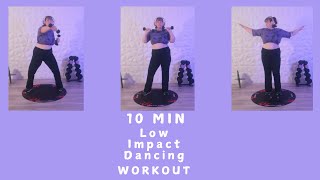 10 MIN Low impact dancing workout with light weights for fat loss weightlossworkout workout [upl. by Dacie723]