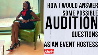 How I would answer some audition questions ushers  eventhostess [upl. by Ulita]