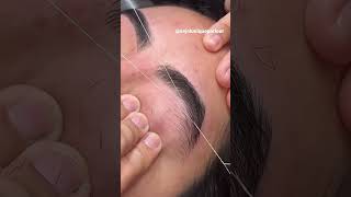 Right eyebrow threadingRight side Eyebrow threadingperfectshapeeyebrothreadingshortsviralvideo [upl. by Elhsa]