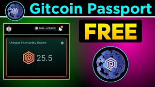 How to get free Gitcoin Passport score  20 free Gitcoin Passport score [upl. by Dahl]