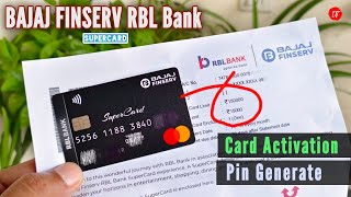 BAJAJ FINSERV RBL Bank Supercard 🤩 Card Activation  PIN Generation  creditcard [upl. by Lion]