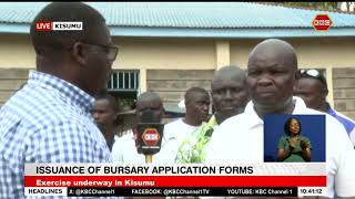 Issuance of Bursary Application Forms underway in Kisumu Central [upl. by Enyalb997]