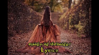 Kameliya Mal Cinderella  කැමෙලියා මල් සින්ඩරෙල්ලා  Cover song  Lyrics [upl. by Htur]