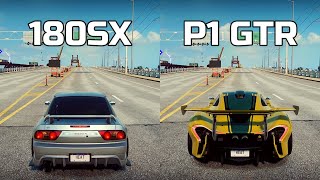 NFS Heat Nissan 180SX Type X vs McLaren P1 GTR  Drag Race [upl. by Rodl]