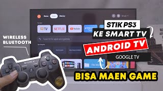 CARA MENGHUBUNGKAN STIK PS3 KE SMART TV TV ANDROID GOOGLE TV [upl. by Baillie84]