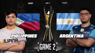 PHILIPPINES vs ARGENTINA GAME 2 MLBB  WEC24 RIYADH IESF [upl. by Nevuer908]