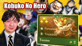 KOBUKO NO HERO 3 STAR TEEMO SIVIR KOBUKO REROLL  NEW PATCH 1412 COMP I Set 11 TFT [upl. by Yetti]