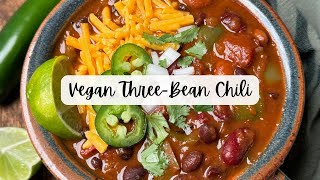 Vegan Three Bean Chili [upl. by Attelrac]