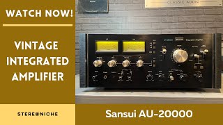 Vintage Sansui AU 20000 Amplifier [upl. by Barnet]