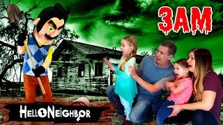 HELLO NEIGHBOR in Real Life at 3AM Hello Neighbor in the Dark OMG So Creepy Part 3 [upl. by Llednor703]