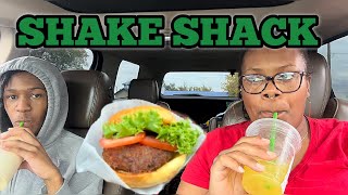 Our First Time Trying Shake Shack Mom And Son Edition🤍 shakeshack boymom foodreview foodvlog [upl. by Ruiz142]