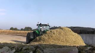 Deutz Agrotron 265 beim Mais Schieben HD [upl. by Pepin13]