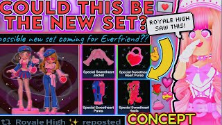 COULD THIS BE THE NEW VALENTINES SET ROYALE HIGH SAW IT ROBLOX Everfriend Concept Theory [upl. by Ayisan]