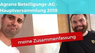 AGRANA Beteiligungs AG Hauptversammlung 2018  meine Zusammenfassung [upl. by Nylahsoj]