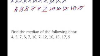 Find the median from a list of numbers [upl. by Atalaya652]