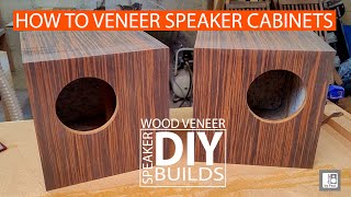 How to veneer speakers DIY Speaker Veneer Wood veneering you home built speakers [upl. by Notnil940]