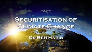 07 Securitisation of climate change [upl. by Hopfinger]