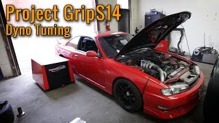 Garrett GTX2863R Turbo amp HiFlow Cat vs Test Pipe Dyno Results  Project GripS14 [upl. by Atnauqahs]