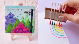 12 COOL PAINTING HACKS AND ART IDEAS FOR BEGINNERS [upl. by Leiahtan274]