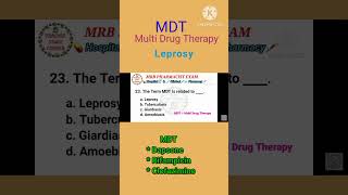 Rrb pharmacist exam preparation 2024 drug inspector exam MDT THERAPY LEPROSY [upl. by Dore]