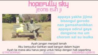 JEONG EUN JI  HOPEFULLY SKY MV EASY LYRIC LIRIK INDONESIA [upl. by Akiwak871]