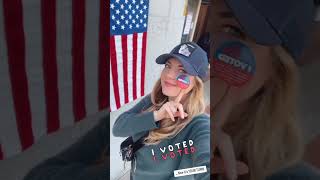 Katheryn Winnick has vote for president in the 🇺🇸 2024 world usa [upl. by Ellehcin848]