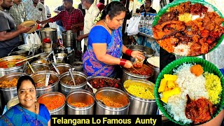 ఇక్కడ ఎంత తింటే అంత Nonveg  Hard working women  Roadside Unlimited food Street Food streetfood [upl. by Idihsar]