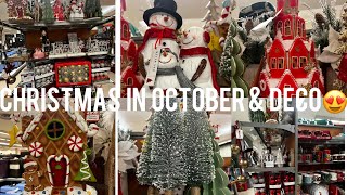 CHRISTMAS IN OCTOBER AT TJ MAXX MORE DECLARATIONS FOR YOUR 🌲 [upl. by Cirone]