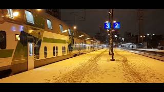 Night train departing Tampere [upl. by Grodin]