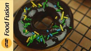 Homemade Chocolate Donuts Recipe  doughnut recipe By Food Fusion [upl. by Rube450]