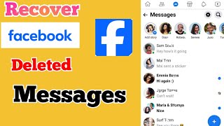 How to Recover Deleted Facebook Messages  New Update [upl. by Xavler]