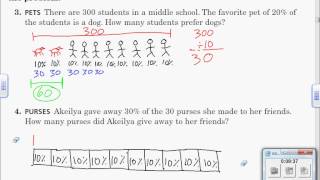 61 A Finding Percents with Percent Diagrams 7th Grade Math [upl. by Adnirb781]