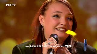 Românii au talent 2022 Bianca Mihalcea GOLDEN BUZZ [upl. by Oiralih]