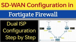 Day19  How to configure SD WAN in fortigate firewall  Fortigate firewall full course [upl. by Newra]