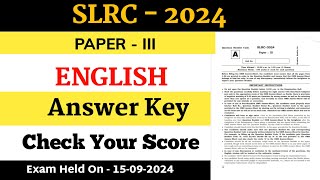 Answer Key English  Grade III  HSSLC level exam Answer Key ADRE 20 [upl. by Johnnie]