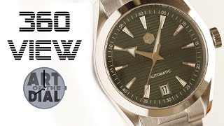 1111 Sale Aliexpress San Martin Aqua Terra Green Dial 360 View Review Watchdives [upl. by Elreath]