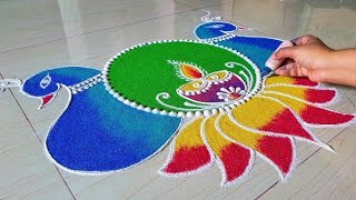 ‼️Diwali Rangoli ‼️🪔easy design ‼️Happy Diwali 🪔 ‼️ [upl. by Eiramaneet]