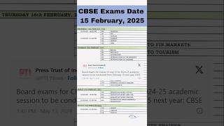 CBSE Exam Date Sheet 2025 Out  CBSE Board Exam 2025  CBSE 10th 12th Exam Date  CBSE News cbse [upl. by Zetrom315]