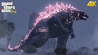 GTA 5  Godzilla The New Empire Destroying The City [upl. by Aitercul]