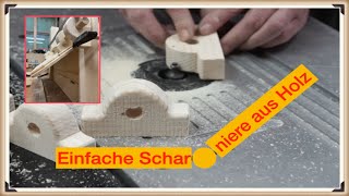 Einfache Scharniere aus Holz selber machen  für das Hundebett [upl. by Naanac344]