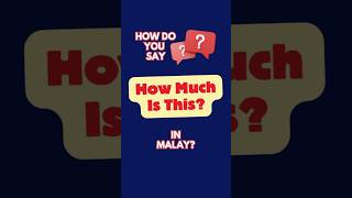 How do you say quotHow much is thisquot in Malay learnmalay malaylanguage ilearnmalay [upl. by Chabot]