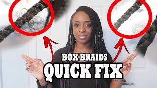 how to smooth natural trimmed ends into box braids  natural trimmed ends into box braids [upl. by Sugihara]