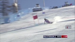 Resi Stiegler  Sestriere Giant Slalom Run 1 [upl. by Erina]